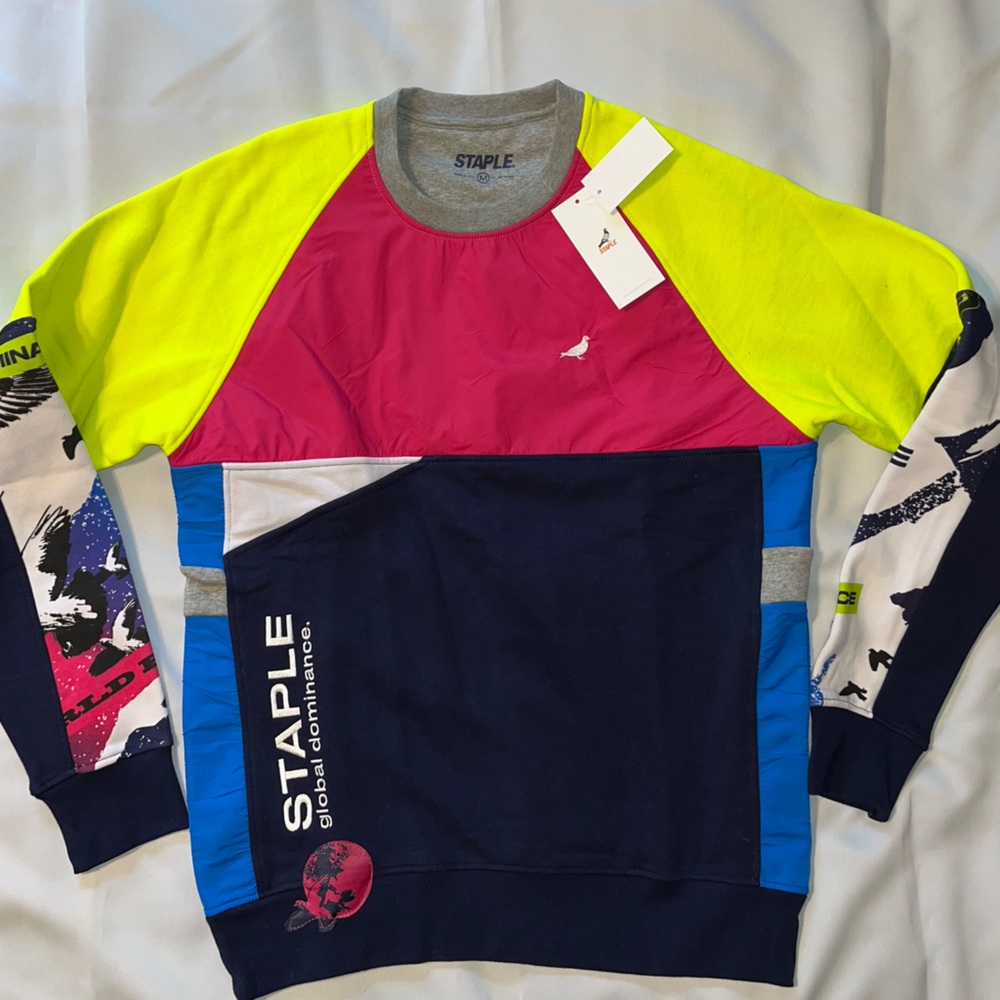 Staple Multicolor Sweatshirt - Pink, Yellow, Blue, Gray
